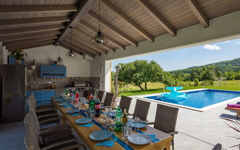 Villa Helena: Acqua, Cielo, Proprietà, Piscina, Pianta, Azzurro, Albero, Erba, Tempo Libero, Materiale Composito