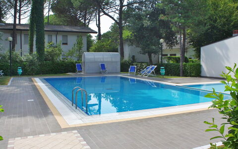 Villaggio Paradiso: Piscina, Proprietà, Tempo Libero, Zona Residenziale, Backyard, Immobiliare, Casa, Costruzione, Rettangolo, Erba
