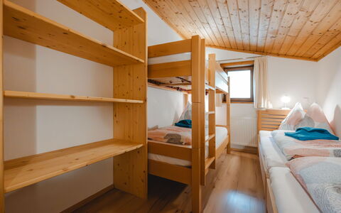 Angererhof: Soffitto, Interior Design, Mobilia, Camera, Letto A Castello, Color Legno, Scrivania, Dormitorio, Ostello, Latifoglie