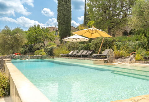 Camporempoli: Piscina, Arbusto, Giardino, Giochi D'Acqua, Landscaping, Eco Hotel, Ricorrere, Estate, Hacienda, Backyard