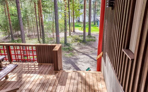 Hiisiranta E4: Legna, Villetta, Log Cabin, Foresta, Capannone, Edifici Giardino, Larice, Woodland, Color Legno