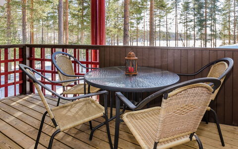 Hiisiranta E4: Legna, Villetta, Log Cabin, Foresta, Capannone, Edifici Giardino, Larice, Woodland, Color Legno