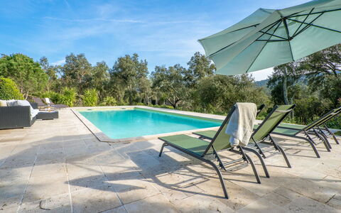 Serapias: Cielo, Acqua, Piscina, Lettino, Azzurro, Mobili Da Esterno, Shade, Albero, Sedia, Rettangolo