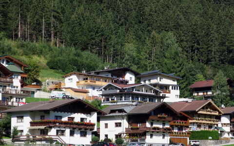 Mayrhofen 816: Pianta, Albero, Casa, Costruzione, Zona Residenziale, Paesaggio Naturale, Paesaggio, Tempo Libero, Erba, Catena Montuosa