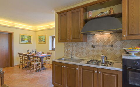 Gaiole in Chianti 649: Controsoffitto, Cabinetry, Mobilia, Proprietà, Lavello, Lavandino Della Cucina, Cucina Stufa, Cucina, Costruzione, Legna