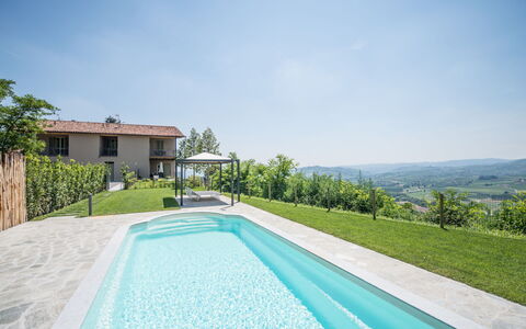 Costigliole D'Asti 602: Cielo, Pianta, Acqua, Costruzione, Azzurro, Piscina, Albero, Lotto, Erba, Shade