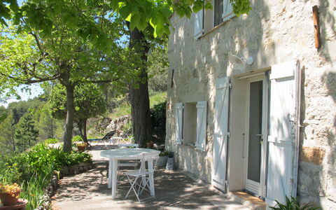 Le Cabanon: Vegetazione, Arbusto, Primavera, Villetta, Giardino, Shade, Backyard, Cortile, Sedia