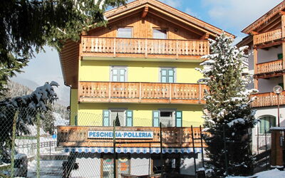 Pozza Di Fassa 605: Proprietà, Costruzione, Casa, Architettura, Immobiliare, Inverno, Casa, Neve, Appartamento, Facciata