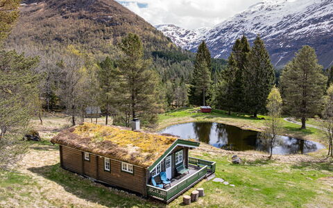Fjellro: Erba, Paesaggio Naturale, Casa, Paesaggio, Villetta, Area Rurale, Highland, Capanna, Casa, Catena Montuosa