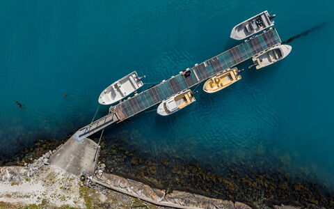 Krokeggi: Acqua, Waterway, Barca, Dock, Lago, Moto D'Acqua, Fotografia Aerea, Architettura Navale