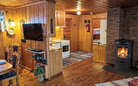 Midtholmen: Legna, Color Legno, Soffitto, Camera, Latifoglie, Log Cabin, Villetta, Lampada, Plank, Pavimento In Legno
