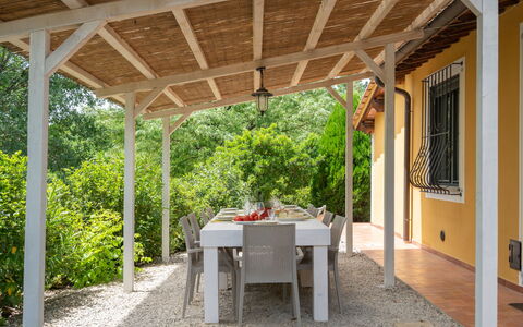 Villa Lavinia: Tavolo, Pianta, Proprietà, Costruzione, Shade, Portico, Mobili Da Esterno, Albero, Legna, Finestra