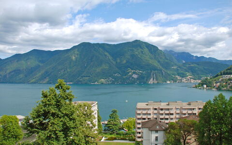 Apt. Lugano Majestic Panorama: Highland, Natura, Cielo, Lago, Montagna, Geografia Montane, Hill Station, Acqua, Catena Montuosa, Lago