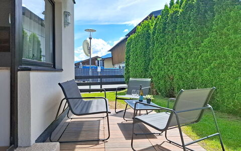 Zell am See 678: Mobilia, Mobili Da Esterno, Sedia, Giardino, Shade, Tavolo Esterno, Cortile, Eco Hotel, Backyard, Balcone