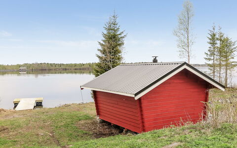 Itäkoski 1: Legna, Villetta, Log Cabin, Foresta, Capannone, Edifici Giardino, Larice, Woodland, Color Legno
