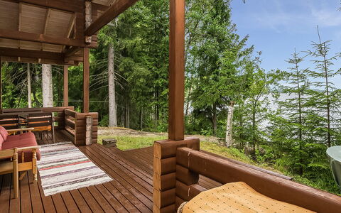 Hirsiniemi: Legna, Villetta, Log Cabin, Foresta, Capannone, Edifici Giardino, Larice, Woodland, Color Legno