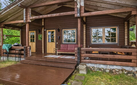 Hirsiniemi: Legna, Villetta, Log Cabin, Foresta, Capannone, Edifici Giardino, Larice, Woodland, Color Legno