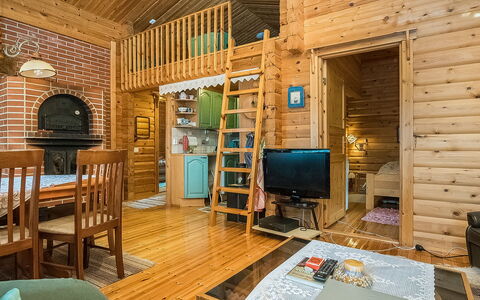 Hirsiniemi: Legna, Villetta, Log Cabin, Foresta, Capannone, Edifici Giardino, Larice, Woodland, Color Legno