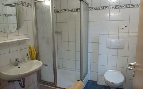 Donau: Bagno, Proprietà, Camera, Idraulico Fixture, Piastrella, Doccia Porta, Architettura, Porta, Immobiliare, Bagno Accessorio