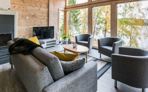 Villa Kurki: Legna, Villetta, Log Cabin, Foresta, Capannone, Edifici Giardino, Larice, Woodland, Color Legno