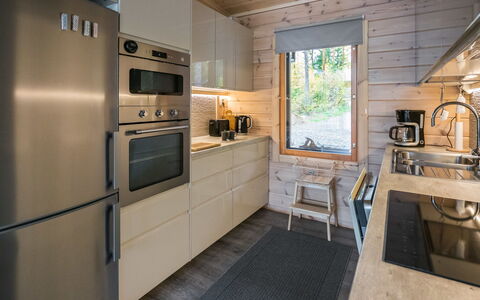 Villa Kurki: Legna, Villetta, Log Cabin, Foresta, Capannone, Edifici Giardino, Larice, Woodland, Color Legno