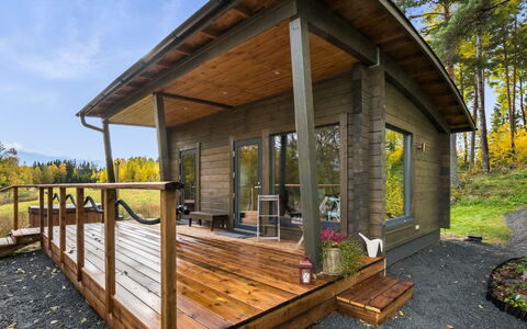 Villa Kurki: Legna, Villetta, Log Cabin, Foresta, Capannone, Edifici Giardino, Larice, Woodland, Color Legno
