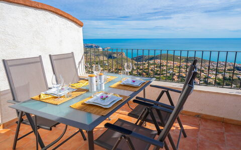 Moraira 905: Proprietà, Mobilia, Camera, Tavolo, Balcone, Costruzione, Immobiliare, Vacanza, Casa, Appartamento