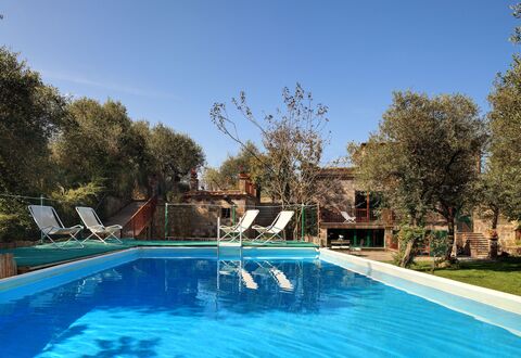 Stony Villa Volcano View: Acqua, Pianta, Cielo, Proprietà, Costruzione, Piscina, Azzurro, Paesaggio Naturale, Albero, Erba