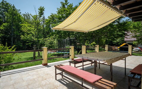 Legendao: Pianta, Proprietà, Tavolo, Albero, Shade, Mobili Da Esterno, Panchina, Legna, Cielo, Erba