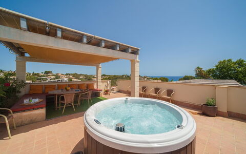 Penthouse Las Palmeras: Acqua, Cielo, Proprietà, Costruzione, Piscina, Azzurro, Pianta, Rettangolo, Mobili Da Esterno, Interior Design
