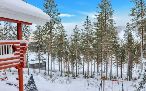 Tunturimaja 2 Mökki: Legna, Casa, Neve, Villetta, Casa, Inverno, Tetto, Congelamento, Raccordo, Pendenza