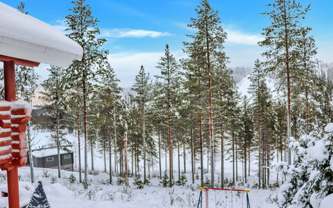 Tunturimaja 2 Mökki: Legna, Casa, Neve, Villetta, Casa, Inverno, Tetto, Congelamento, Raccordo, Pendenza