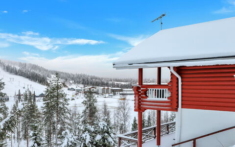 Tunturimaja 2 Mökki: Legna, Casa, Neve, Villetta, Casa, Inverno, Tetto, Congelamento, Raccordo, Pendenza
