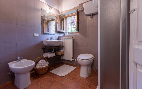 Villa Il Biancospino: Specchio, Idraulico Fixture, Toilet Seat, Proprietà, Gabinetto, Lavello, Rubinetto, Viola, Bagno, Lavandino Del Bagno