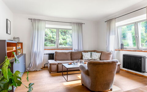 Brníčko: Finestra, Divano, Pianta, Legna, Shade, Interior Design, Soggiorno, Pavimento, Pavimentazione
