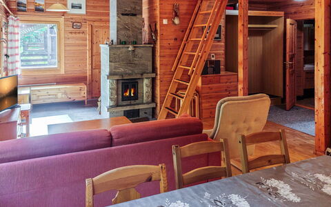Ylläskuru D 2: Legna, Log Cabin, Villetta, Latifoglie, Soffitto, Camera, Color Legno, Plank, Loft, Soggiorno