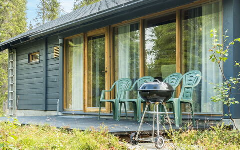 Sinikuono: Legna, Villetta, Log Cabin, Foresta, Capannone, Edifici Giardino, Larice, Woodland, Color Legno