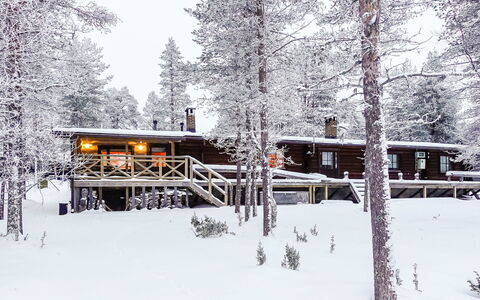 Vahtamantie 8 B: Legna, Villetta, Log Cabin, Foresta, Capannone, Edifici Giardino, Larice, Woodland, Color Legno