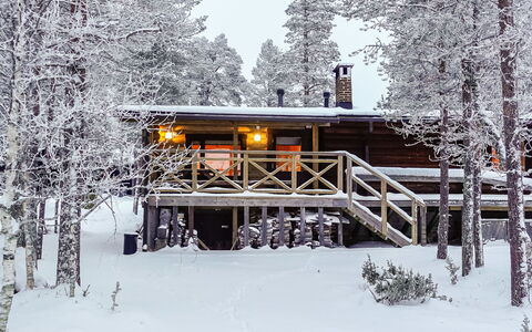 Vahtamantie 8 B: Legna, Villetta, Log Cabin, Foresta, Capannone, Edifici Giardino, Larice, Woodland, Color Legno