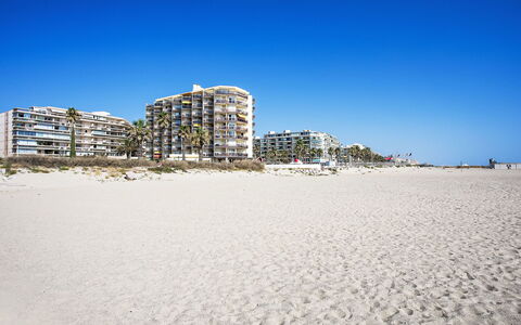 Canet-Plage 650: Blu, Giorno, Orizzonte, Spiaggia, Sabbia, Costa, Appartamento, Mare, Riva, Luce Del Sole