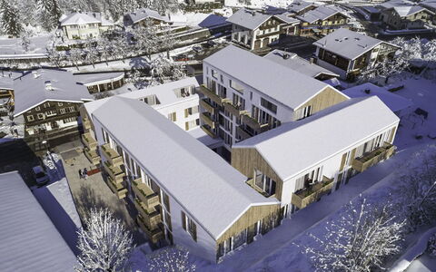Typ 2 All Suite Innallfi 6P: Giorno, Proprietà, Costruzione, Neve, Architettura, Urban Design, Quartiere, Casa, Zona Residenziale, Spazio Pubblico