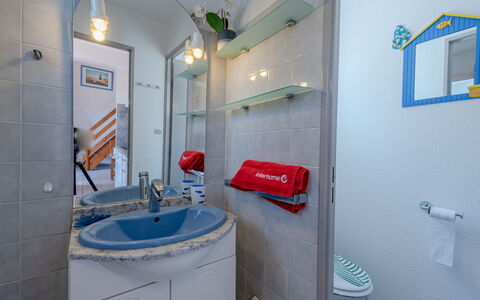 Saint Cyprien 560: Specchio, Rubinetto, Proprietà, Idraulico Fixture, Lavello, Costruzione, Azzurro, Interior Design, Casa, Bagno