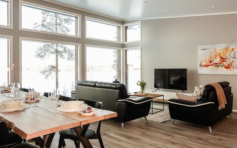 Villa Kallas: Mobilia, Interior Design, Pavimento In Legno, Pavimentazione, Pavimento, Legna, Pavimento Laminato, Soggiorno, Divano, Soffitto