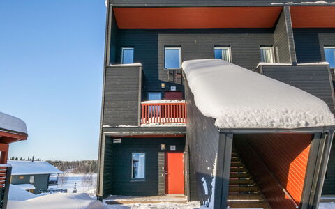 Skivillas 61 Ukkohalla (B1): Legna, Casa, Neve, Villetta, Casa, Inverno, Tetto, Congelamento, Raccordo, Pendenza