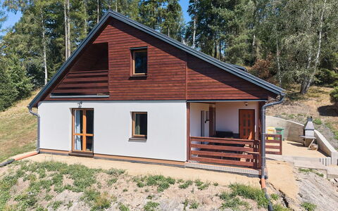 Kyjov U Krásné Lípy: Casa, Villetta, Casa, Tetto, Area Rurale, Log Cabin, Raccordo, Larice, Agriturismo, Estate