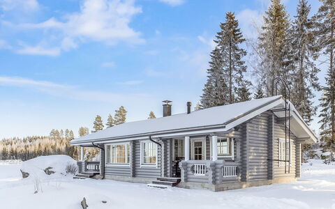 Eerola: Villetta, Casa, Inverno, Neve, Congelamento, Raccordo, Log Cabin, Larice, Pine Famiglia