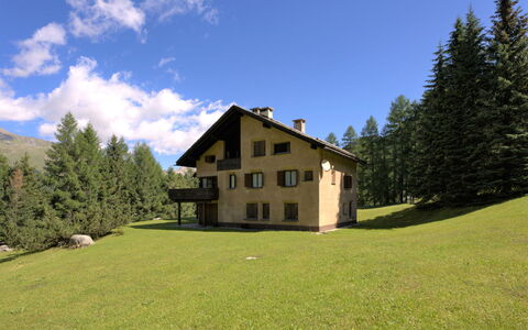 Chesa Seglias 6: Cielo, Nube, Pianta, Proprietà, Costruzione, Albero, Paesaggio Naturale, Finestra, Lotto, Larice