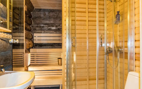 Vilkkuna 20 a: Legna, Villetta, Log Cabin, Foresta, Capannone, Edifici Giardino, Larice, Woodland, Color Legno