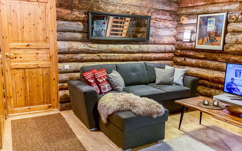Salmikankaan Kelo D2: Legna, Neve, Villetta, Inverno, Tetto, Casa, Congelamento, Log Cabin, Raccordo, Pendenza