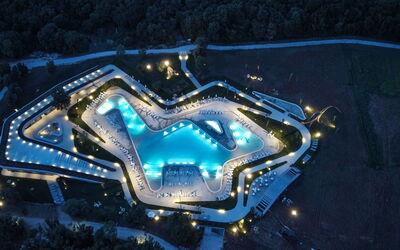 Mobilhome Beach Villa 312.5: Acqua, Urban Design, Paesaggio, Blu Elettrico, Stabilimento Sportivo, Stadio, Città, Visione Globale, Fotografia Aerea